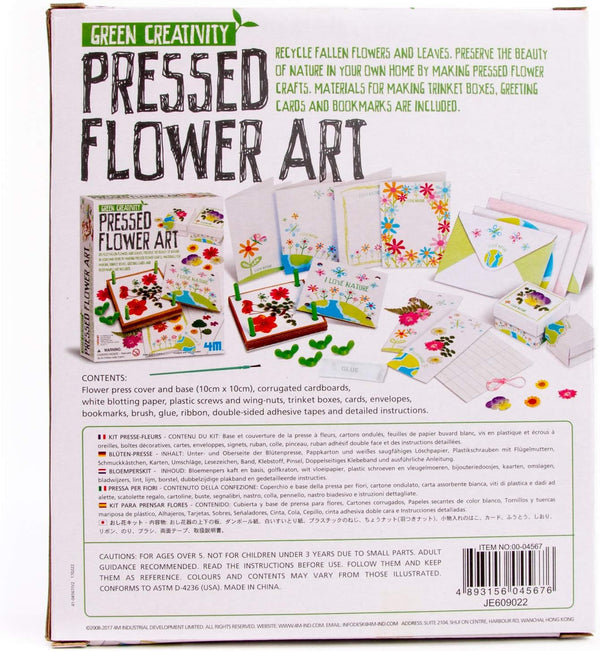 4M Green Creativity Pressed Flower Art Kit, Recycle Flowers Art & Crafts DIY Kit, for Boys & Girls Ages 5+