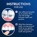 Oral-B Threader Floss 30 Count: 6 Envelopes of 5 Threaders (Pack of 3)