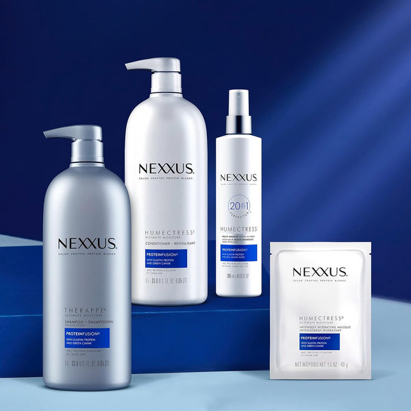 Nexxus Humectress Moisturizing Conditioner Ultimate Moisture for Dry Hair Moisturizing Proteinfusion with Elastin Protein and Green Caviar 33.8 Oz