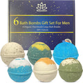 Organic Bath Bombs Gift Set for Men - Vegan Natural Ingredients - Absolutely Safe for Men - Relaxing Epsom, Himalayan, Dead Sea Salts & Essential