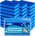 HOMEXCEL Sponges Kitchen 24Pcs, Non-Scratch Scrub Dish Sponges, Safe on Non-Stick Cookware,Dual Sided Cleaning Sponges for