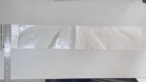 PABCK 100 Pack (Available Size 4.13X21.6 Inch) Clear Self Adhesive Straight Hair Packaging Bags with Hang Hole Wigs Hair Storage Beauty Personal