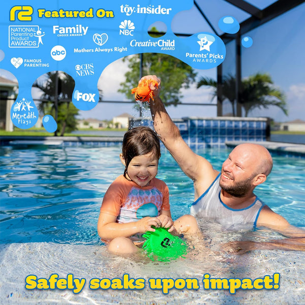 Water Flying Discs for Kids: Soft Sports Disc 2 Pack - Soaks the Target on Impact - Best Swimming Pool Toys & Beach Water Toys - Fun Toy Outdoor