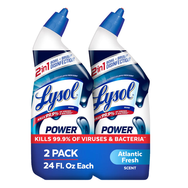Lysol Toilet Bowl Cleaner, Max Strength Bathroom Cleaning Supplies, Toilet Bowl Cleaner Clinging Gel, Home Essential, Instant Stain Removal,