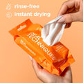 Real Techniques Miracle Quick Dry Brush Wipes, Remove Product Build-Up, Easily Switch Colors, Fast Drying, Convenient Makeup Brush Cleaner,