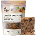 Sky Organics - African Black Soap Bar, 16 Oz - Deep Cleansing Face Wash & Body Wash - Cocoa Pod Ash - Blemish, Oily & Combo Skin - Natural, Vegan