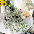 Der Rose 1Pcs Fake Plants Hanging Artificial Decor Faux Potted Eucalyptus Plants for Boho Bathroom Home Office Desk Wall Shelf Bookcase