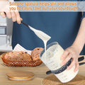 Sourdough Starter Jar Glass, 34 Oz DIY Wide-mouth Pro Sourdough Starter Jar Kit with Silicone Spatula,Cholkboard Sign, hermometer,Feeding