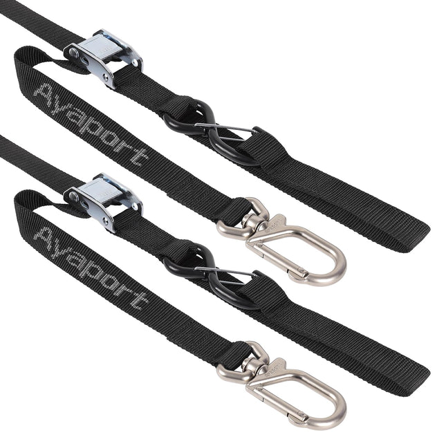 Ayaport Motorcycle Tie down Straps 1.1â X 7â (With Swivel Carabiner Hooks) Cam Buckle Tie Downs, Handlebar Strap for