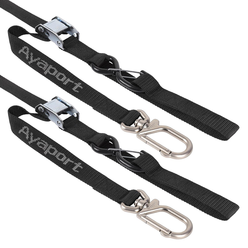 Ayaport Motorcycle Tie down Straps 1.1â X 7â (With Swivel Carabiner Hooks) Cam Buckle Tie Downs, Handlebar Strap for Dirt Bike, Motor Bike, Kayak,
