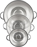 3-Piece Stainless Steel Mesh Micro-Perforated Strainer Colander Set (1-Quart, 2.5-Quart and 4.5-Quart)
