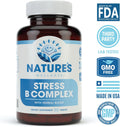 Vitamin B Complex Stress Relief | All Natural Mood Enhancer and Stress Support Supplement | Stress B Complex with Herbal Extract Blend plus
