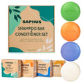 Shampoo Bars and Conditioner Bar for Hair Gift Set 4 Pack, Soap Free Solid Shampoo and Conditioner with Natural Ingredients | Zero Waste, Sulfate