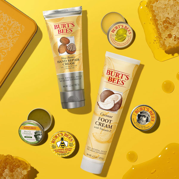 Burt'S Bees Gifts Ideas - Classics Set, 6 Products in Giftable Tin â Cuticle Cream, Hand Salve, Lip Balm, Res-Q Ointment, Hand Repair and Foot Cream