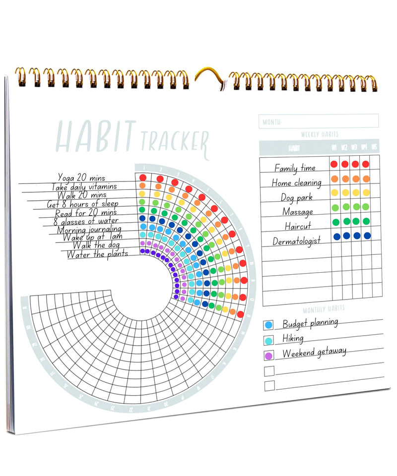 Lamare Habit Tracker Calendar â Premium Daily Habit Tracker Journal and Goal Board, Workout Motivation & Productivity Tool