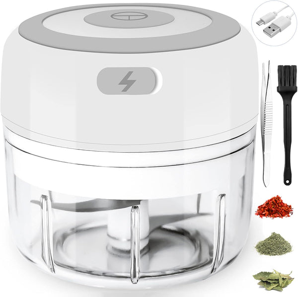 Electric-Herb-Grinder-Large-3.4Oz-Usb Rechargeable, 3.5'' Powerful Grinder for Dry and Fresh Herbs and Spices, Portable Waterproof, Better Control