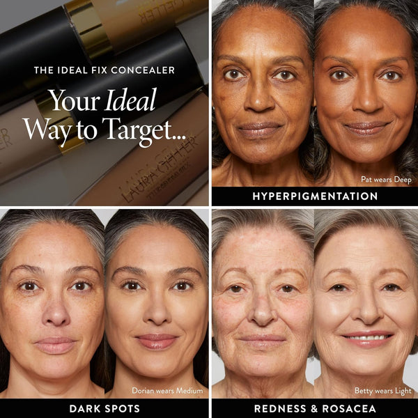LAURA GELLER NEW YORK the Ideal Fix Concealer - Tan - Buildable Medium to Full Coverage Liquid Concealer - Covers under Eye Dark Circles &