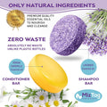 Miztag Home & Health Shampoo and Conditioner Bar Set - 5Pcs with Holder & Travel Tins - Vegan, Sulfate-Free, Paraben-Free - Great Mothers Day Gift
