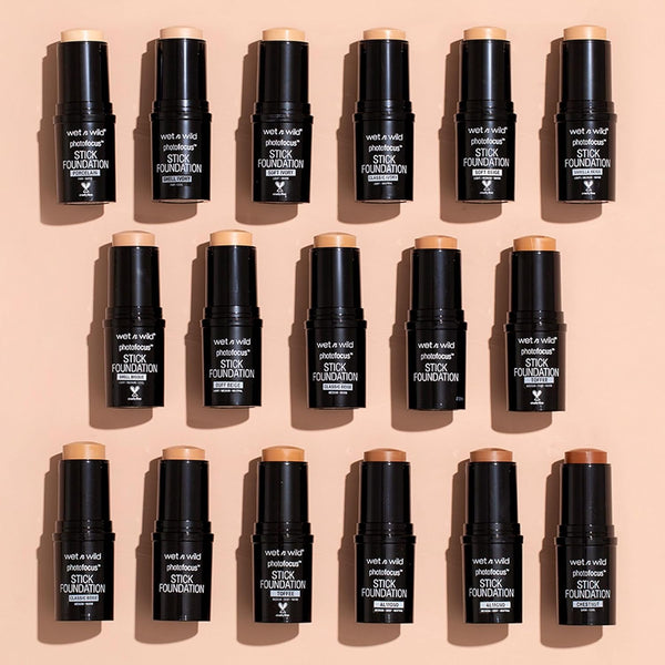 Wet N Wild Photo Focus Matte Foundation Stick Makeup, Shell Ivory | Vegan & Cruelty-Free