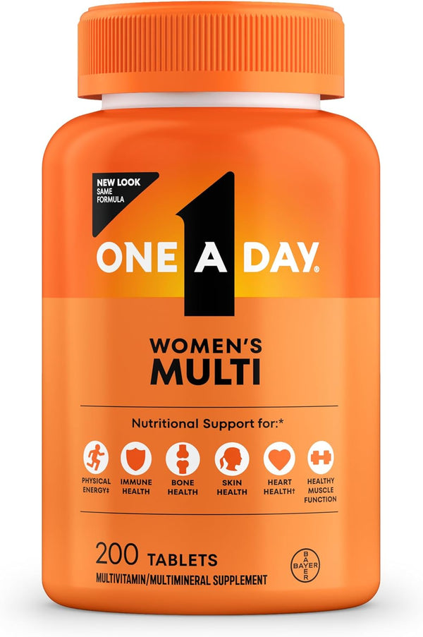 One a Day WomenâS Multivitamin with Vitamin A, C, D, E and All 8 B Vitamins, Calcium, Vitamins for Women, for Bone Health, Skin Health & Immune
