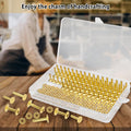 Junesunshine 154 Pcs Brass Rivets - Smooth & Pattern-Free, Pure Copper Rivets & Burrs for Leather Work, Jeans, Jacket, Clothing, Bag, Belt, Strap,