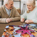 HUADADA Jigsaw Puzzles for Adults 1000 Pieces, Beach Shells Interlock Perfectly Letter on Back No Dust, Home Decor Birthday Party Toy for Men