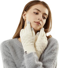Winter Gloves for Women Thermal Knit Elastic Soft Warm Touch Screen Friendly Glove for Cold Weather