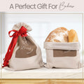 Linen Bread Bags for Homemade Bread â Easy to Clean Large Reusable Cloth Bags for Sourdough, Sandwich & Loaf Storage, Bpa-Free Linen Bag with