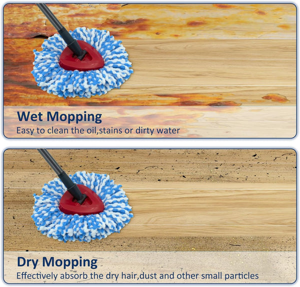 6 Pack Spin Mop Replace Head for O-Cedar Rinseclean 2 Tank Mop System,Mop Head Refill Replacement for O-Cedar Rinseclean 2 Tank System - Easy to