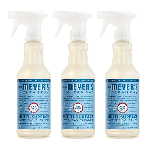 MRS. MEYER'S CLEAN DAY All-Purpose Cleaner Spray, Rain Water, 16 Fl. Oz - Pack of 3