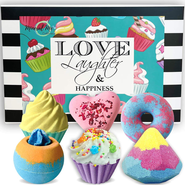 Bath Bombs Gift Set - 6Pc Aromatherapy Natural Bath Bombs with Organic Ingredients, Skin Moisturizing Bubble Bath Fizzy, Gentle for Kids, Relaxing