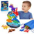 Dinosaur Toys for Kids 3-5: Wooden Stacking Montessori Toys for 3 4 5 6 7 8 Year Old Boys Girls Balance Competition Game for Family Birthday Gifts