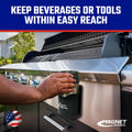 Master Magnetics Magnetic Cup Holder - Caddy for Bottles, Glasses, and Cans - Fits on Fridge, Lawnmower, Forklift, Cart, or Ladder - Heavy-Duty