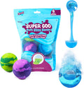 Super Goo Bath Slime 'Surprise' Bombs, 6 Pack | Kids Bath Bombs with Surprise inside | Nontoxic | Stretchy, Squishy Slime Soap | Sensory Fun for Kids