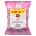 Burt'S Bees, Rose Water Face Wipes, for All Skin Types, Hydrating Micellar Makeup Remover & Facial Cleansing Towelettes, 30 Count (1 Pack)
