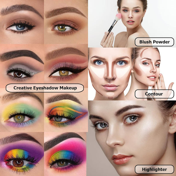 UCANBE Eyeshadow Palette with 15Pcs Brushes Makeup Set, Pigmented 86 Colors Make Up Sets Valentine's Day Gift, Matte Shimmer Glitter Eye Shadow