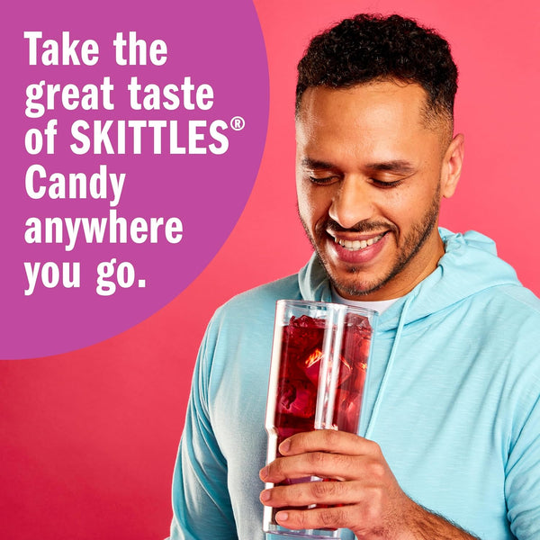 Skittles Singles to Go Wild Berry Variety Pack, Watertok Powdered Drink Mix, Zero Sugar, Low Calorie, Includes 4 Wild Berry Flavors, 1 Box (30