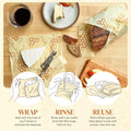 Bee'S Wrap Beeswax Wraps for Food - Honeycomb Large 3 Pack Made in USA Reusable & Organic Food Wraps, Sandwich Wrap & Bowl Covers - Eco-Friendly