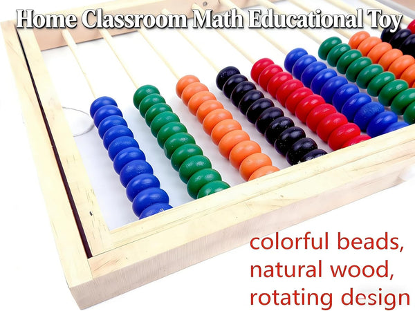 MAGIKON Wooden Counting Number Frame, 10 Rows Abacus for Kids Learning Math (11-1/2-Inch)