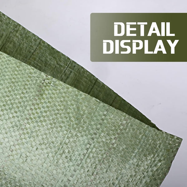 Shappy 100 Pieces Empty Sandbag Heavy Duty Flooding Outdoor Woven Polypropylene Sand Bags with Solid Ties for UV Protection Emergency Situation