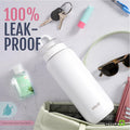 Ello Cooper 32Oz Stainless Steel Water Bottle with Straw and Carry Handle, Double Walled and Vacuum Insulated Metal, Leak Proof Locking Lid with