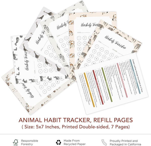 Habit Tracker Calendar - Made in USA, Designed by Local Artist, Motivational 30 day monthly challenge - Tool and gift for Productivity,