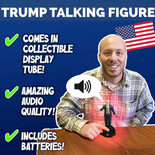 Talking Donald Trump Figure Speaks Multiple Lines in Donalds Real Voice - Trump Fathers Day, Presidential Desktop Collection, Unique Patriotic Dad