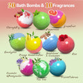 Bath Bombs for Women Gift Set, 20 Organic Bath Bombs with Essential Oil, Handmade SPA Bubble Bath for Relaxing, Gift for Her/Him, Women, Girls,
