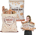 2Pcs Beeswax Bread Bags for Homemade Bread - Reusable Cotton Sourdough Breads Storage Bags, Large Beeswax Wraps Breads Storage to Keep Fresh,