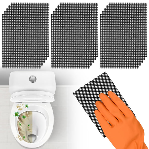 Cleaning Screen, 5.5X4 Inch Upgraded Toilet Cleaner Hard Water 15PCS Toilet Ring Remover Abrasive Grit Mesh Pads for Bowls Griddle Household Stain