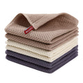 Homaxy 100% Cotton Waffle Weave Kitchen Dish Cloths, Ultra Soft Absorbent Quick Drying Dish Towels, 12 X 12 Inches, 6-Pack, Mixed Color