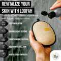 Rugged Natural Shower Loofah for Men - Tough Eco-Friendly Exfoliating Body Scrubbers, Durable & Gentle Terry Towel Cloth Pad for Manly Skin Care -