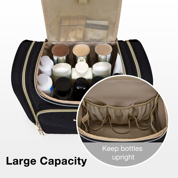 BAGSMART Toiletry Bag, Travel Toiletry Bag for Women, Water-Resistant Cosmetic Makeup Bag, Large Capacity Door Room Essentials Travel Organizer