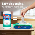 Clorox Disinfecting Wipes, Bleach Free, Household Essentials, Fresh Scent, Moisture Seal Lid, 75 Cleaning Wipes, Pack of 3 (New Packaging)